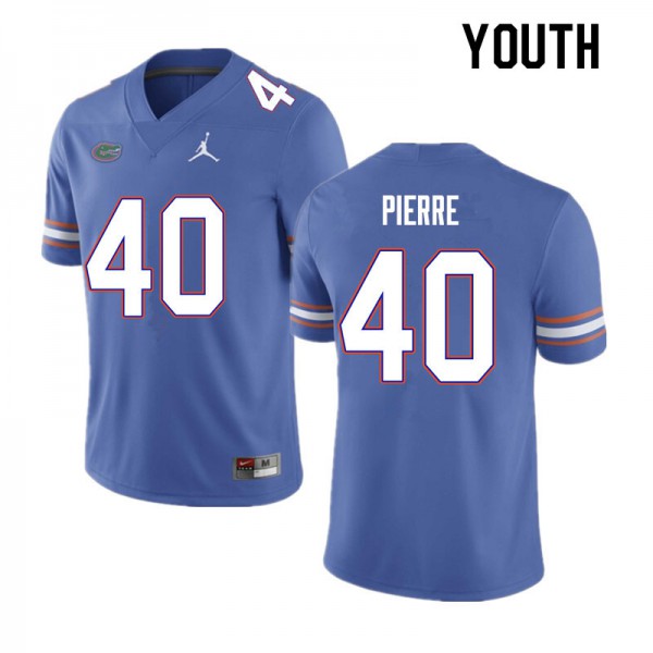 Youth #40 Jesiah Pierre Florida Gators College Football Jerseys Blue
